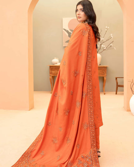 Seasonal 3pc - Dhanak Embroidered Dress