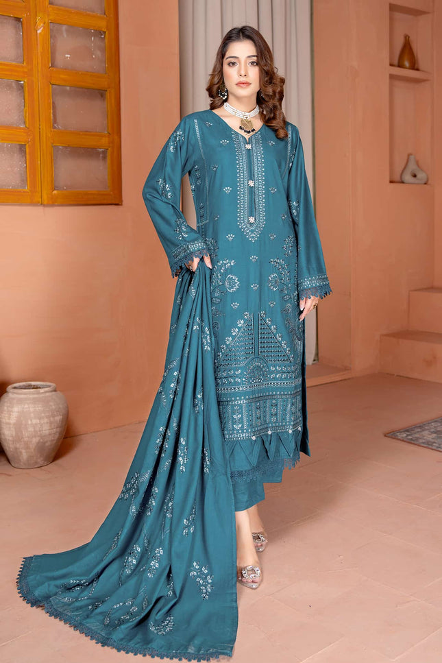 Seasonal - 07 - Slub Linen - Embroidered - 3pc