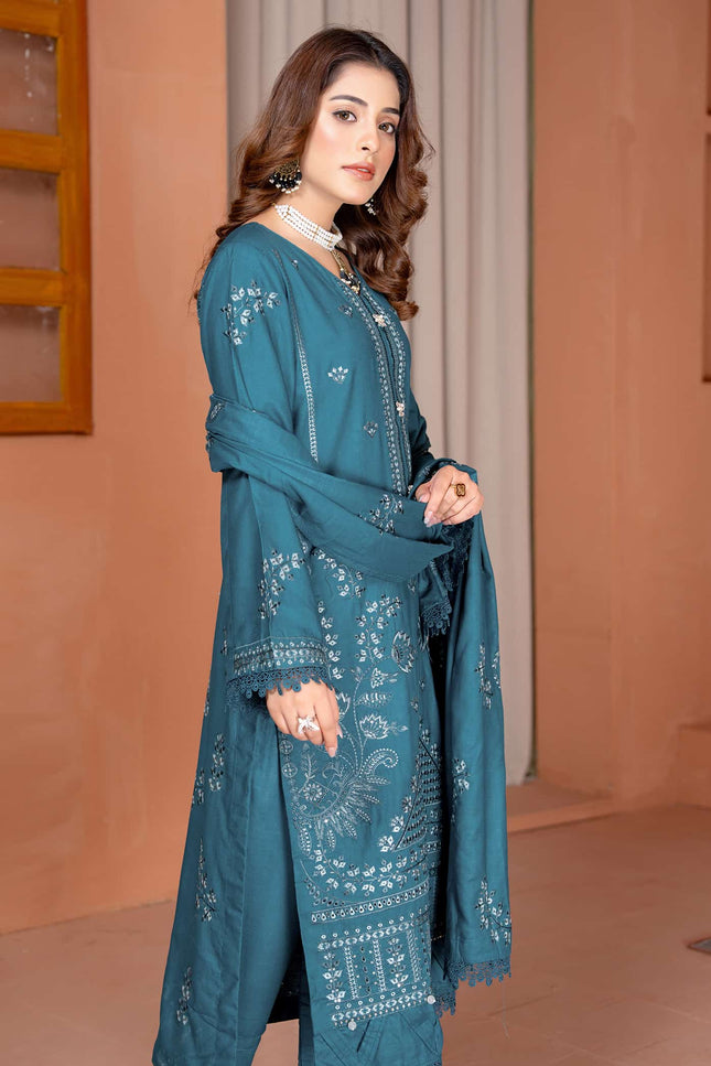 Seasonal - 07 - Slub Linen - Embroidered - 3pc