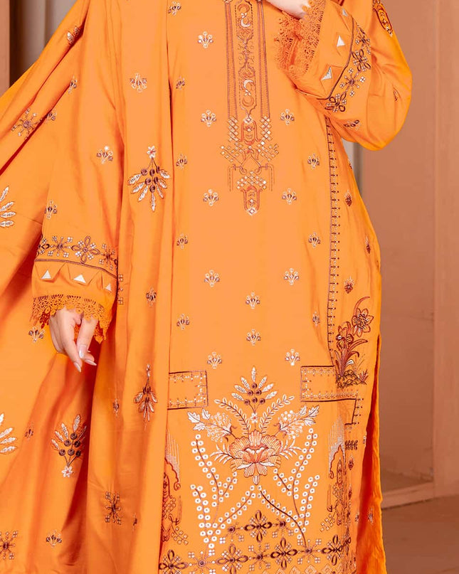 Nazakat - 06 - Slub Linen - Embroidered - 3pc