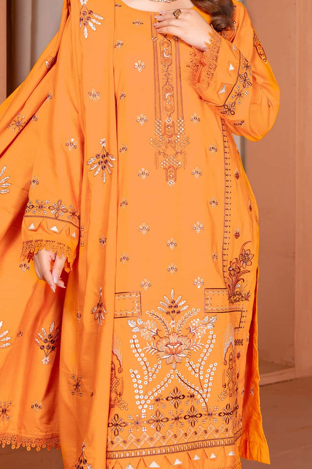 Seasonal - 06 - Slub Linen - Embroidered - 3pc
