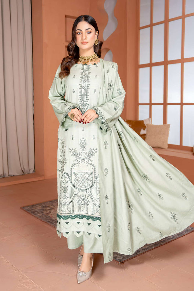 Seasonal - 05 - Slub Linen - Embroidered - 3pc