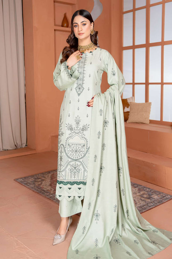 Nazakat - 05 - Slub Linen - Embroidered - 3pc