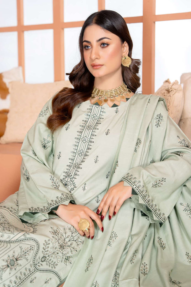 Seasonal - 05 - Slub Linen - Embroidered - 3pc