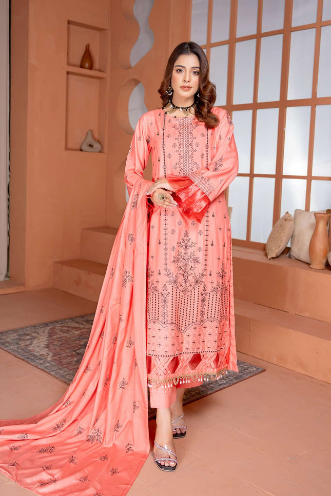 Seasonal - 03 - Slub Linen - Embroidered - 3pc