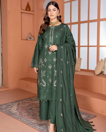 Seasonal - 02 - Slub Linen - Embroidered - 3pc