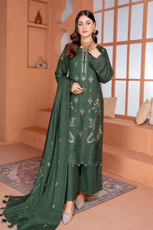 Seasonal - 02 - Slub Linen - Embroidered - 3pc