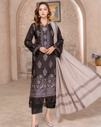 Seasonal - Dhanak With Pashmina Shawl - 3pc