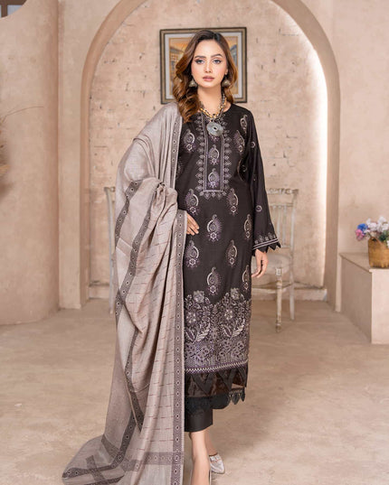 Seasonal - Dhanak With Pashmina Shawl - 3pc