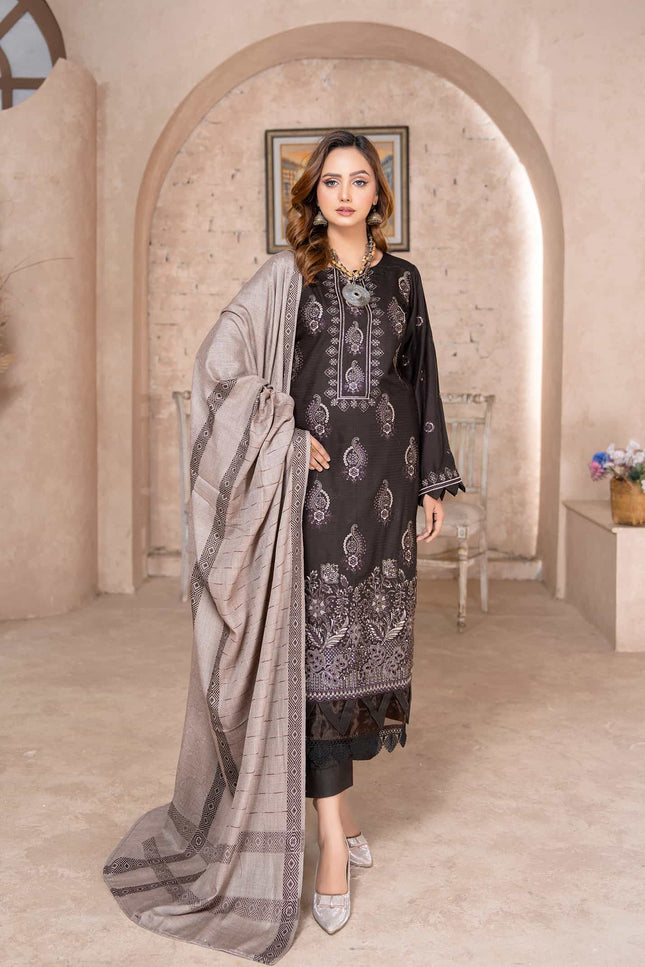 Seasonal - Dhanak With Pashmina Shawl - 3pc