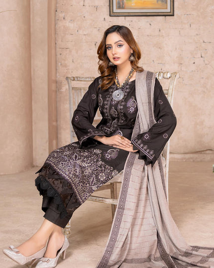 Seasonal - Dhanak With Pashmina Shawl - 3pc