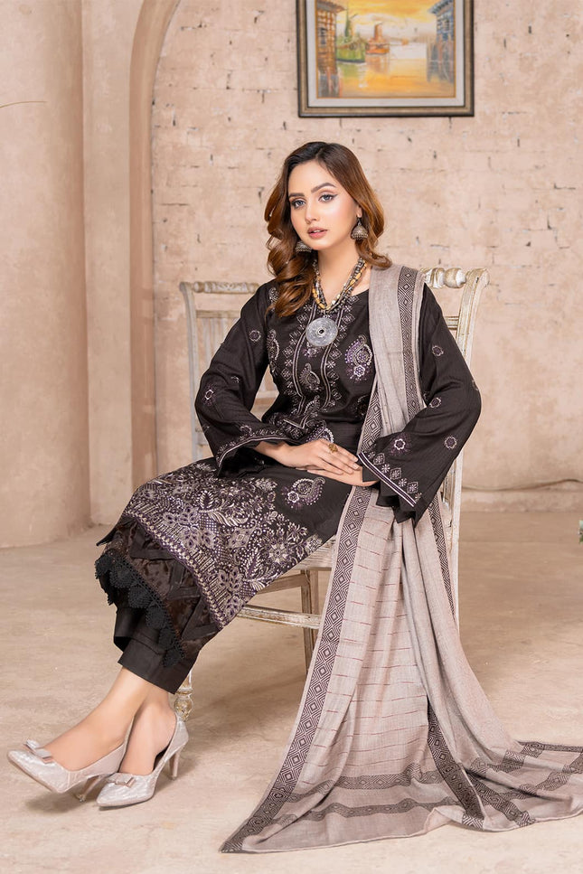 Seasonal - Dhanak With Pashmina Shawl - 3pc