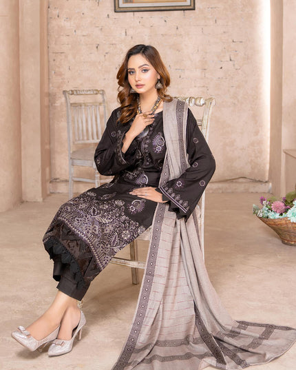 Seasonal - Dhanak With Pashmina Shawl - 3pc