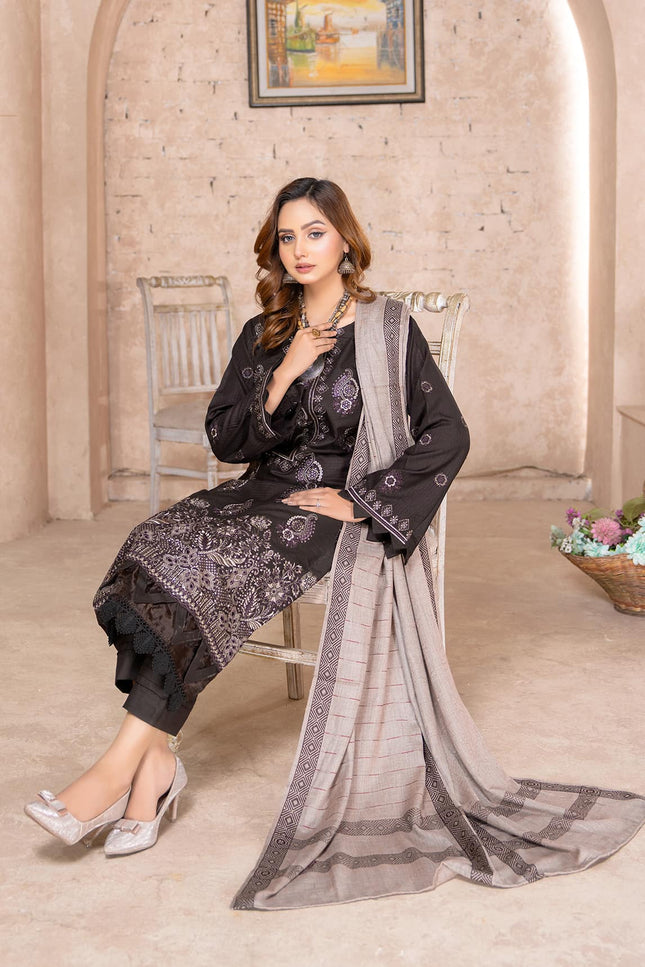 Seasonal - Dhanak With Pashmina Shawl - 3pc