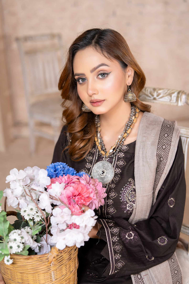 Seasonal - Dhanak With Pashmina Shawl - 3pc