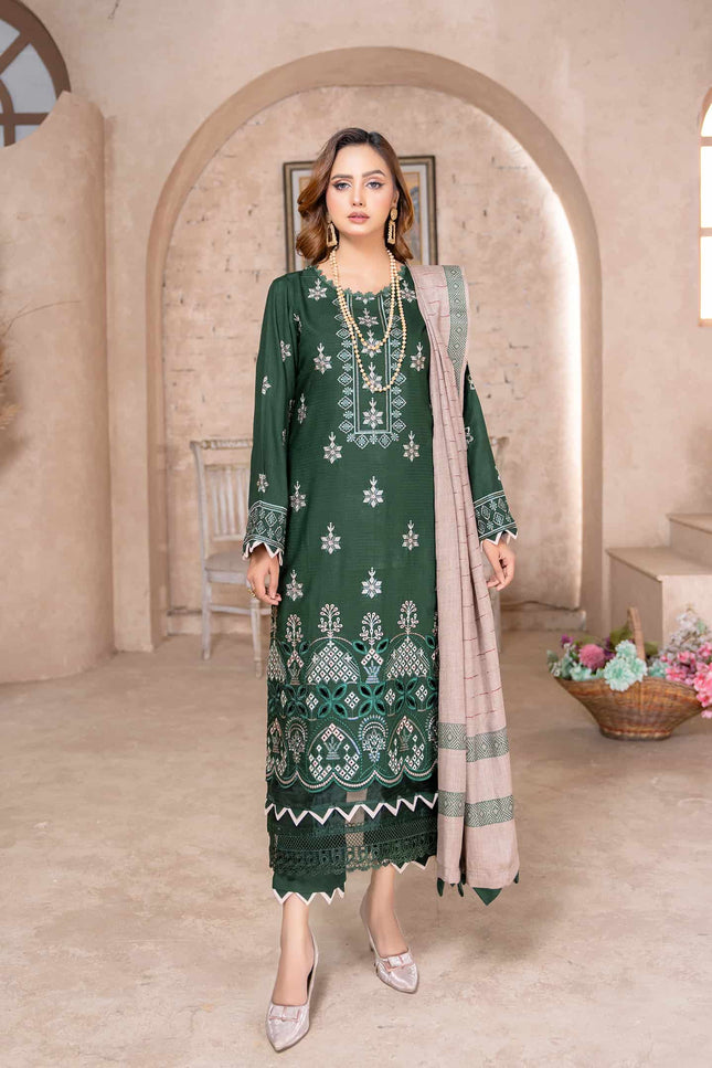 Seasonal - Dhanak With Pashmina Shawl - 3pc