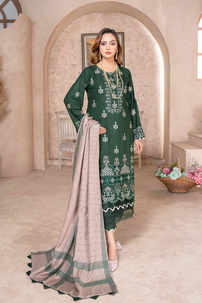 Seasonal - Dhanak With Pashmina Shawl - 3pc