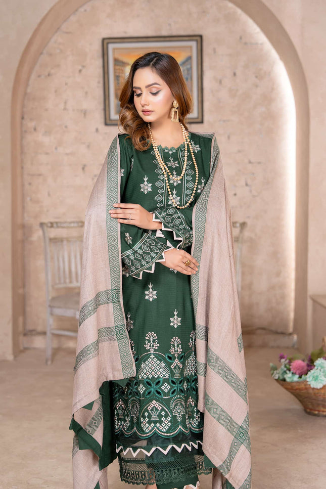 Seasonal - Dhanak With Pashmina Shawl - 3pc