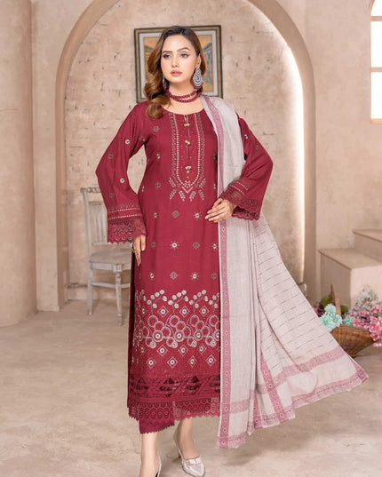 Seasonal - Dhanak with Pashmina Shawl - 3pc