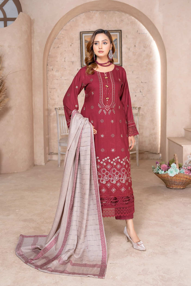 Seasonal - Dhanak with Pashmina Shawl - 3pc
