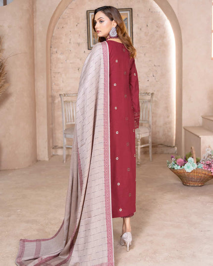 Seasonal - Dhanak with Pashmina Shawl - 3pc