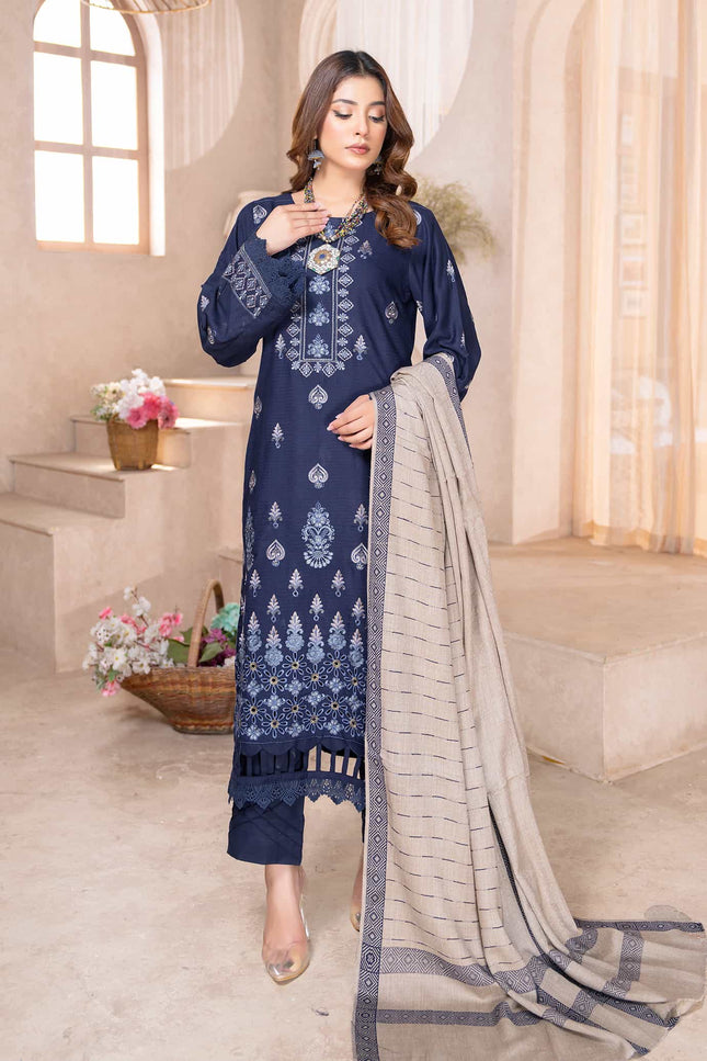 Seasonal - Dhanak With Pashmina Shawl - 3pc