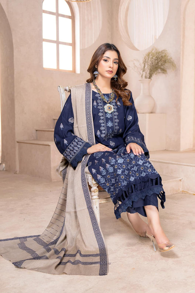 Seasonal - Dhanak With Pashmina Shawl - 3pc