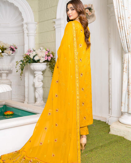 Rang-e-Sham - 01 - Embroidered Viscose + Pure Dupatta - 3pc