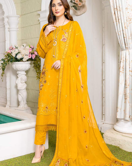 Rang-e-Sham - 01 - Embroidered Viscose + Pure Dupatta - 3pc