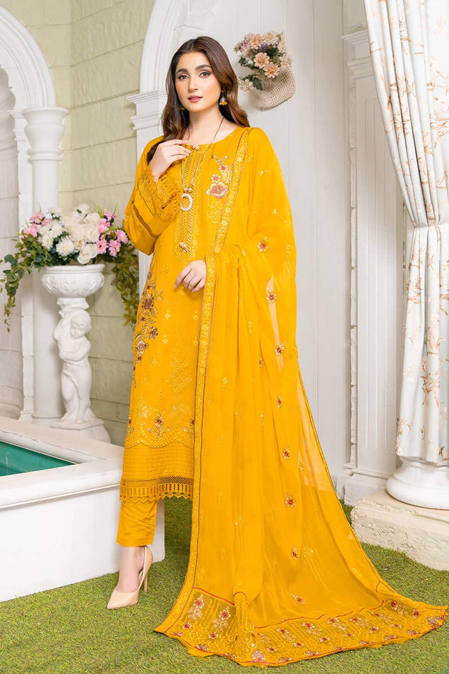 Seasonal - 01 - Embroidered Viscose + Pure Dupatta - 3pc