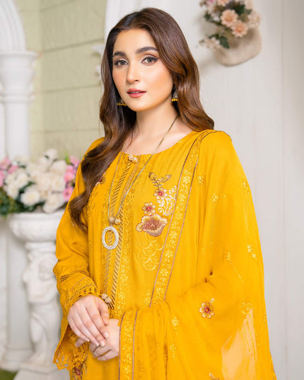 Rang-e-Sham - 01 - Embroidered Viscose + Pure Dupatta - 3pc