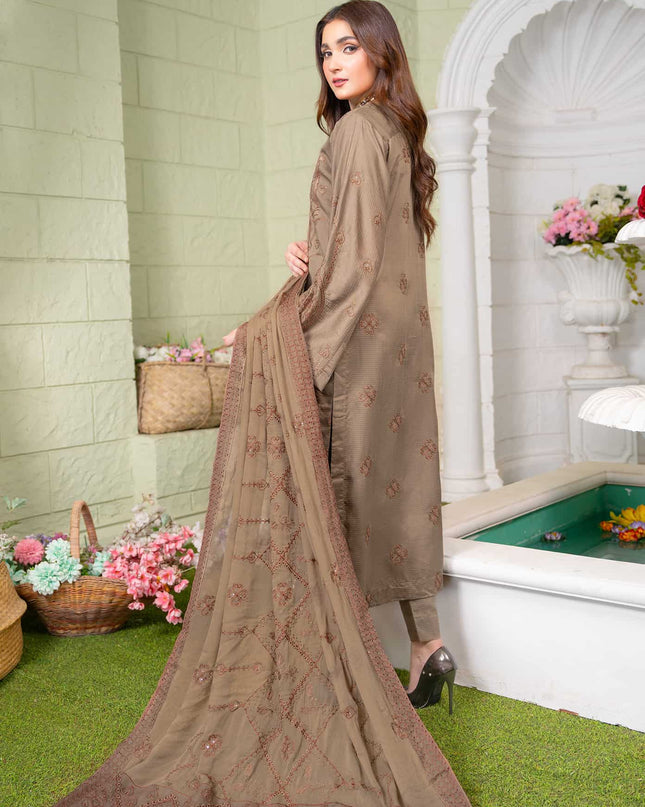 Rang-e-Sham -03 - Embroidered Viscose + Pure Dupatta - 3pc