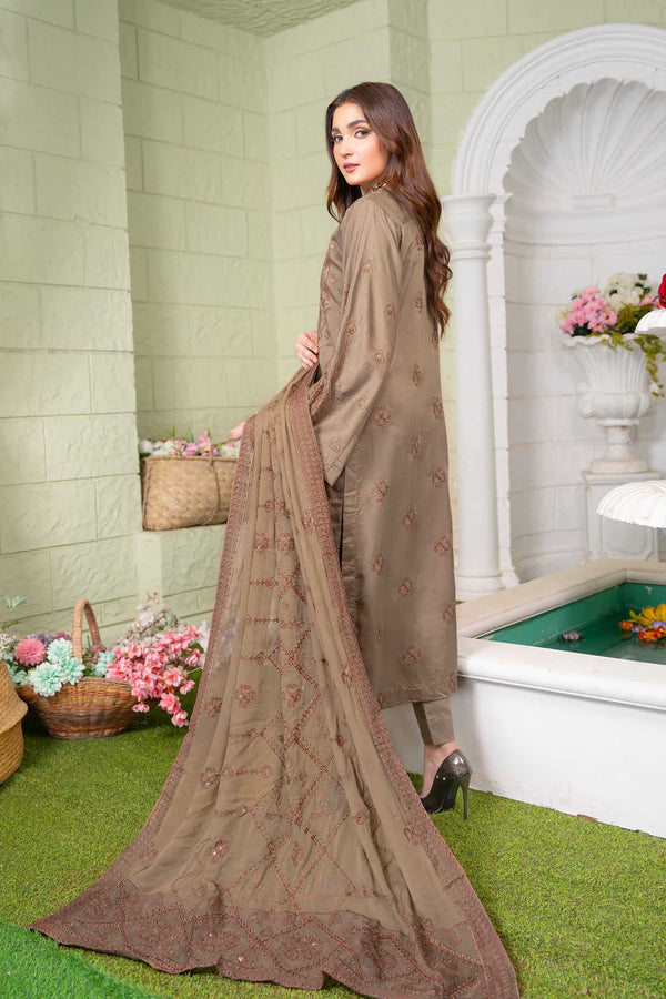 Rang-e-Sham -03 - Embroidered Viscose + Pure Dupatta - 3pc