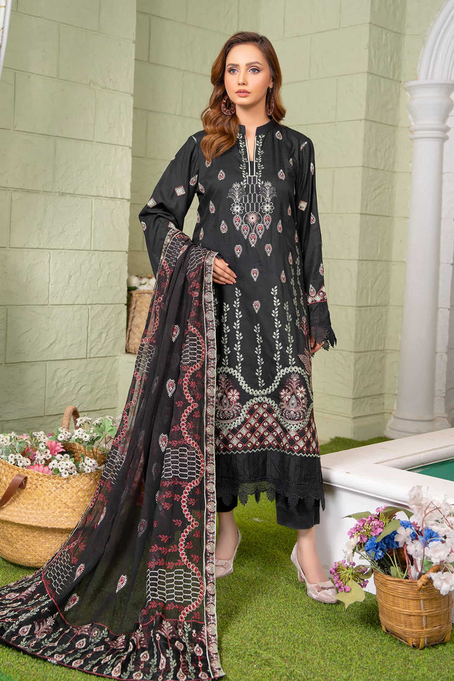 Seasonal - 04 - Embroidered Viscose + Pure Dupatta - 3pc