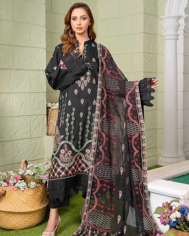 Rang-e-Sham - 04 - Embroidered Viscose + Pure Dupatta - 3pc