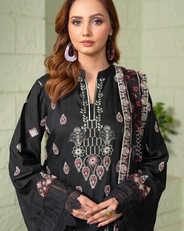 Rang-e-Sham - 04 - Embroidered Viscose + Pure Dupatta - 3pc