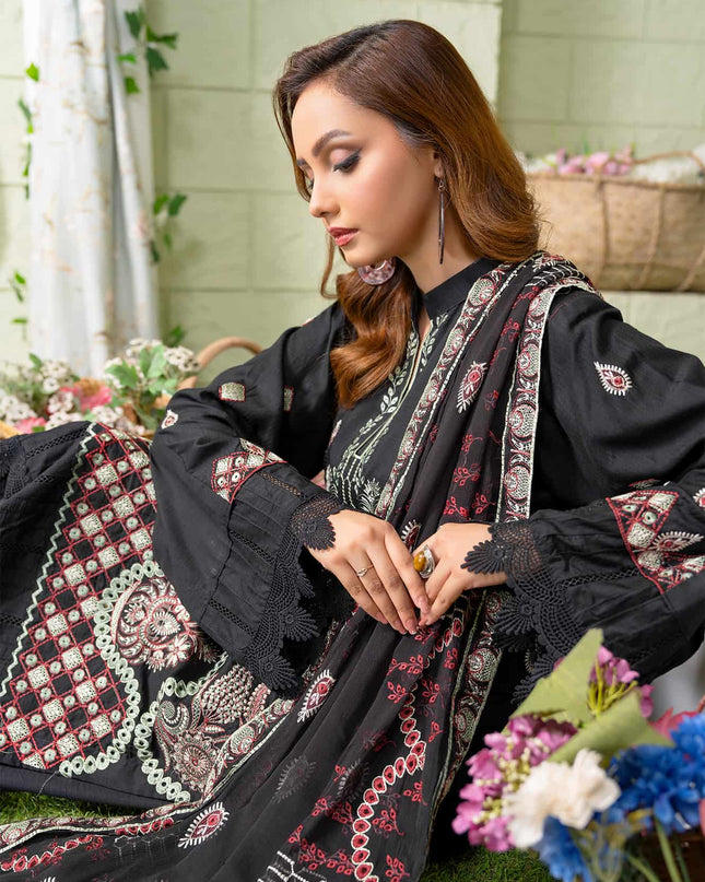 Rang-e-Sham - 04 - Embroidered Viscose + Pure Dupatta - 3pc