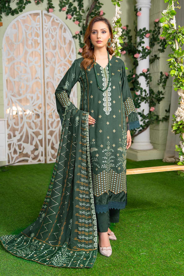 Seasonal - 05 - Embroidered Viscose + Pure Dupatta - 3pc