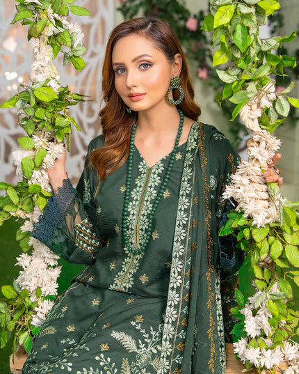 Seasonal - 05 - Embroidered Viscose + Pure Dupatta - 3pc