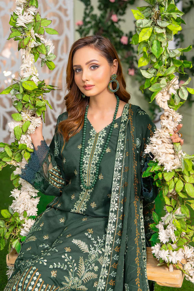 Seasonal - 05 - Embroidered Viscose + Pure Dupatta - 3pc