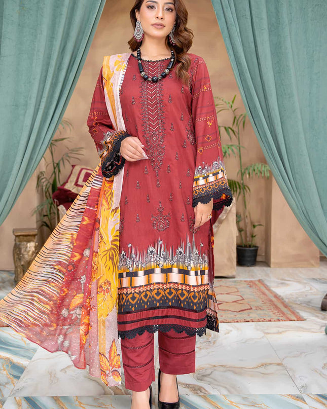 Zarmina- 02 - Printed Viscose - Embroidered - 3pc