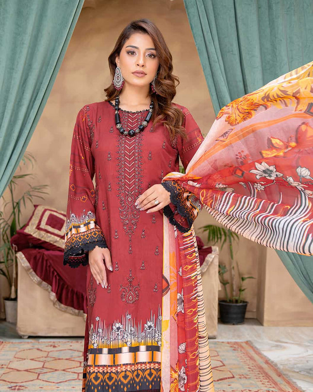 Zarmina- 02 - Printed Viscose - Embroidered - 3pc