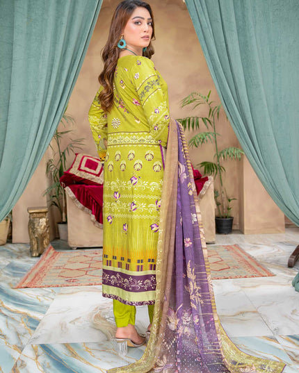 Seasonal- 03 - Printed Viscose - Embroidered - 3pc