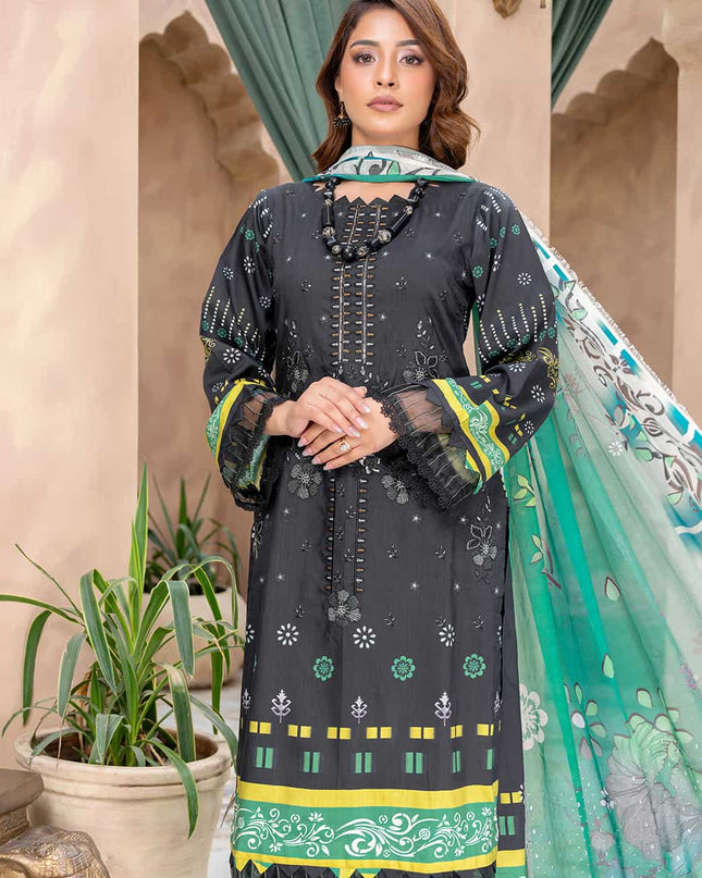 Zarmina- 04 - Printed Viscose - Embroidered - 3pc
