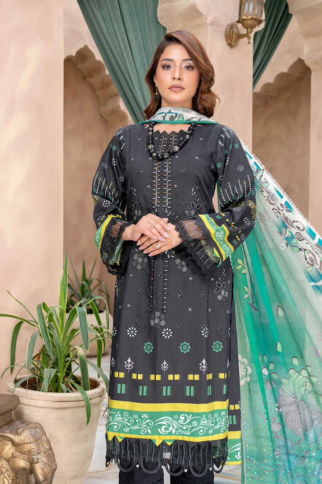 Seasonal- 04 - Printed Viscose - Embroidered - 3pc