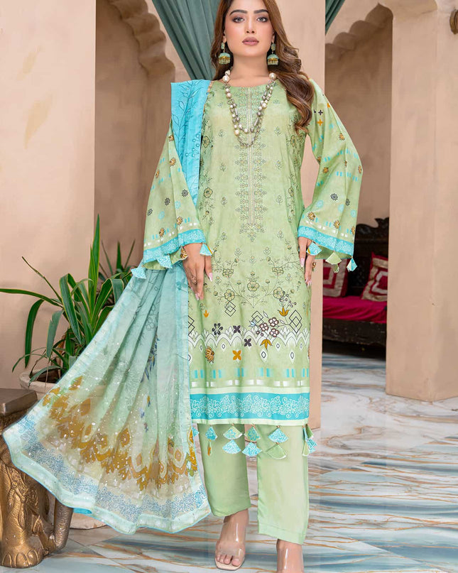 Zarmina- 05 - Printed Viscose - Embroidered - 3pc