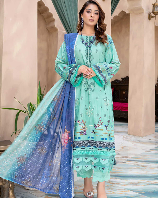 Zarmina- 06 - Printed Viscose - Embroidered - 3pc
