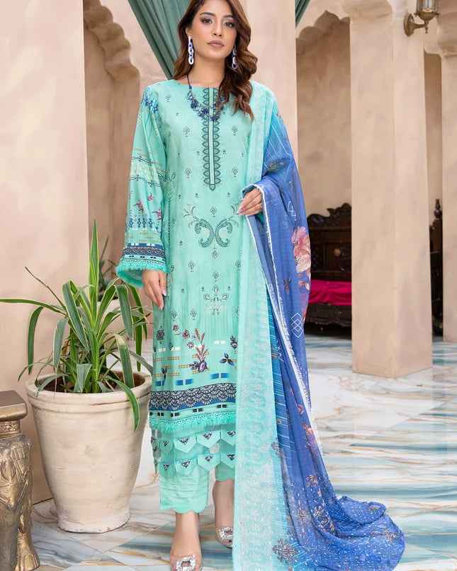 Zarmina- 06 - Printed Viscose - Embroidered - 3pc