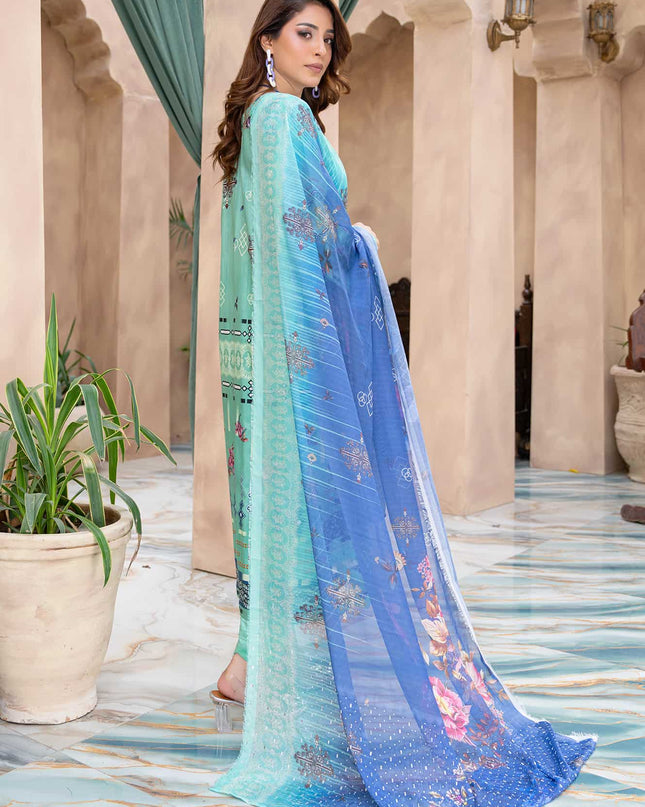 Zarmina- 06 - Printed Viscose - Embroidered - 3pc