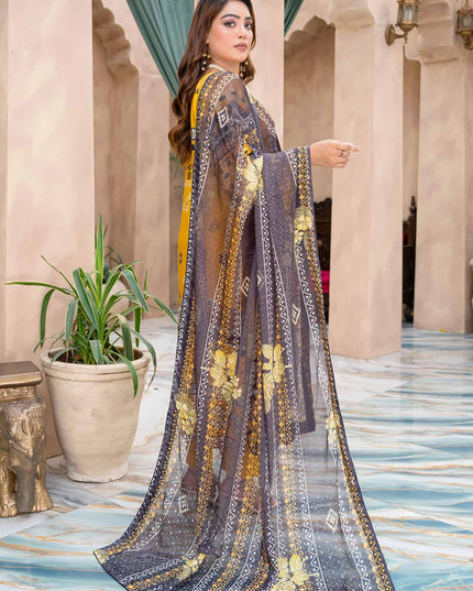 Seasonal- 07 - Printed Viscose - Embroidered - 3pc